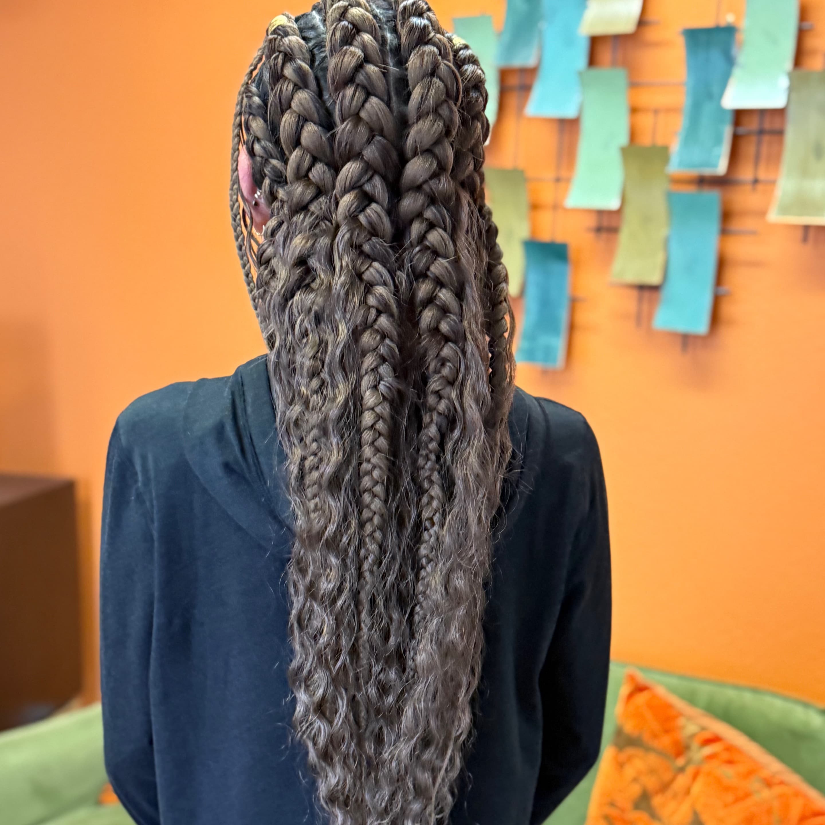 6 braids + curls
